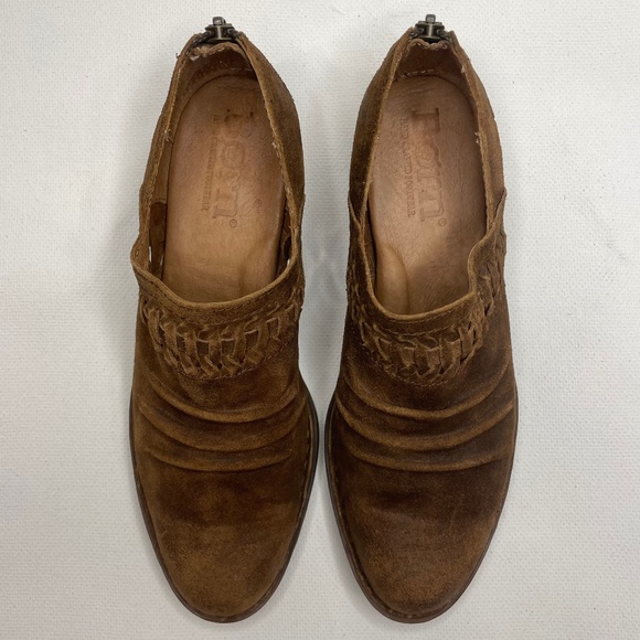 Born Boot Katharina Brown Rustic Suede Distressed Leather Ankle Boot Size 6 - Picture 5 of 12